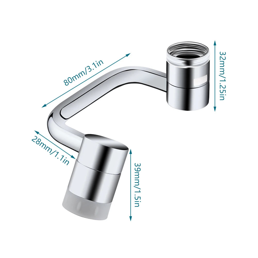 1080° Rotating Universal Faucet Extender - Flexible Sink Adapter