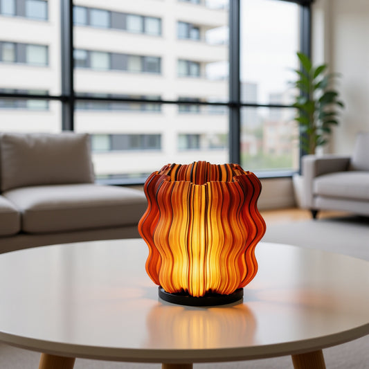 Cordless Mini Wavy Lamp - USB-C Rechargeable Table Lamp 80Hr