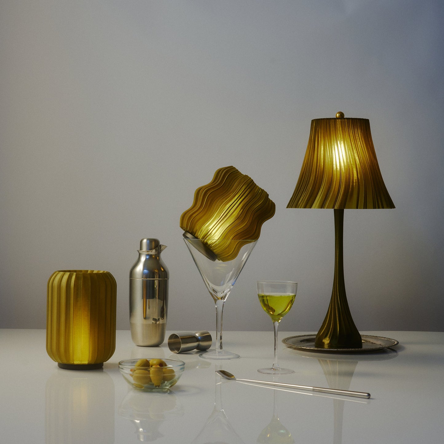 Cordless Mini Wavy Lamp - USB-C Rechargeable Table Lamp 80Hr