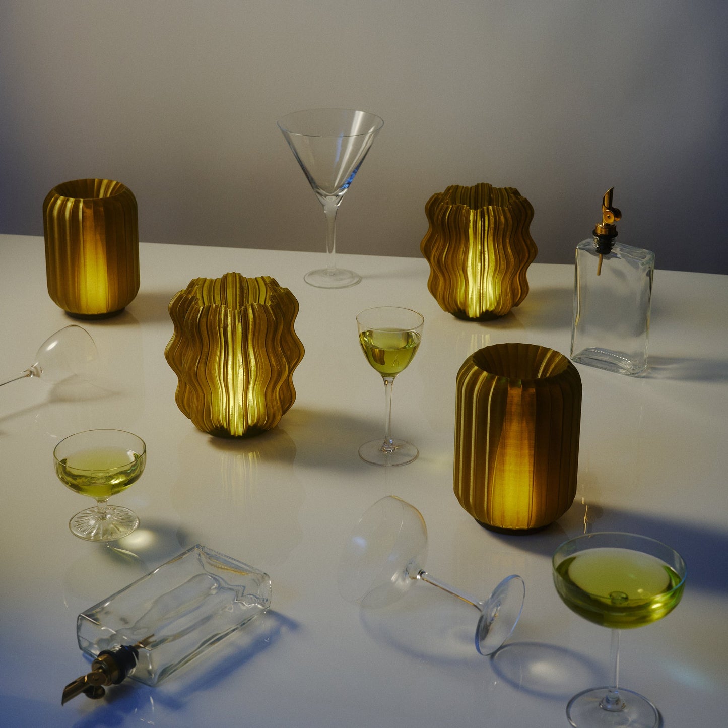 Cordless Mini Wavy Lamp - USB-C Rechargeable Table Lamp 80Hr